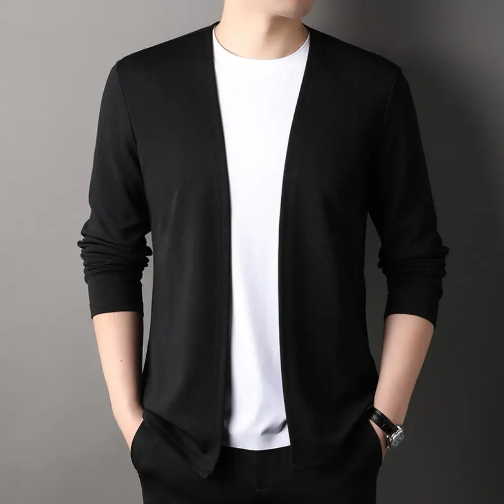 cardigan masculino preto virtus store